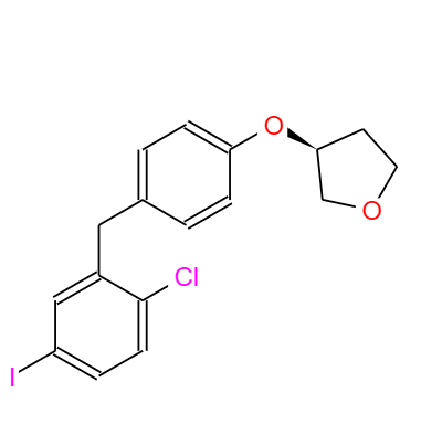 CAS：915095-94-2,英文名称：(3S)-3-[4-[(2-Chloro-5-iodophenyl)methyl]phenoxy]tetrahydro-furan 
