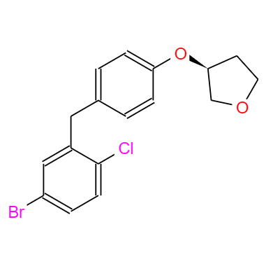 CAS：915095-89-5,英文名称：(3S)-3-[4-[(5-Bromo-2-chlorophenyl)methyl]phenoxy]tetrahydro-furan 