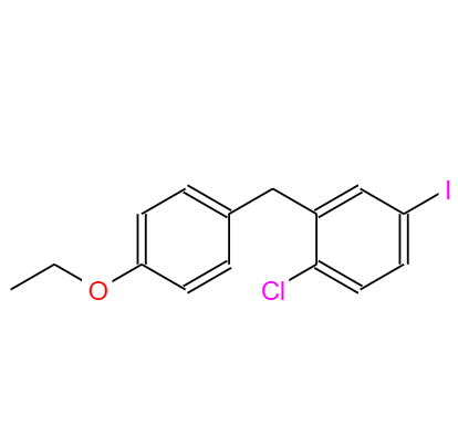  CAS：1103738-29-9，中文名称：4-碘-1-氯-2-(4-乙氧基苄基)苯 英文名称：1-chloro-2-[(4-ethoxyphenyl)methyl]-4-iodo-Benzene