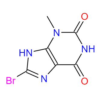 CAS：93703-24-3，中文名称：8-溴-3-甲基黄嘌呤 英文名称：8-Bromo-3-methyl-3,7-dihydropurine-2,6-dione 