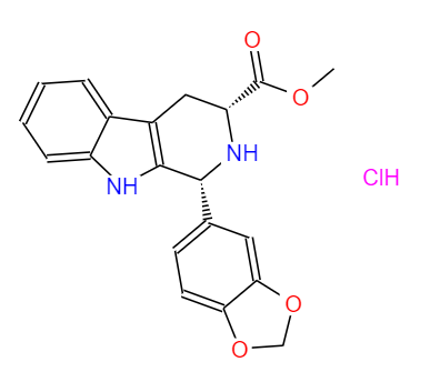 CAS：171752-68-4,中文名称：顺式-(1R,3R)-1,2,3,4-四氢-1-(3,4-亚甲二氧基苯基)-9H-吡啶并[3,4-B]吲哚-3-羧酸甲酯盐酸盐