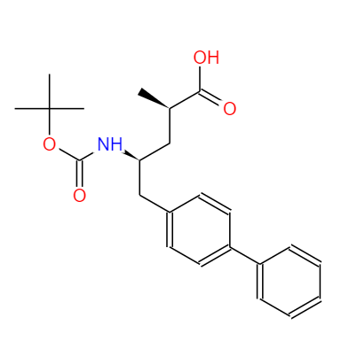 CAS：1012341-50-2,中文名称：(2R,4S)-5-(联苯-4-基)-4-[(叔丁氧基羰基)氨基]-2-甲基戊酸；LCZ696中间体