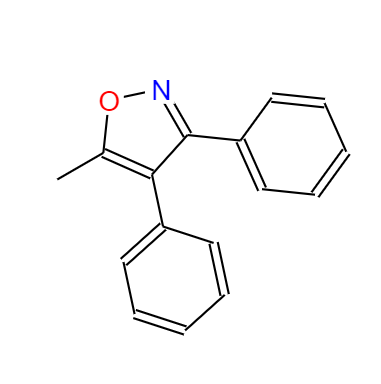 CAS：37928-17-9,中文名称：5-甲基-3,4-二苯基异噁唑 英文名称：Isoxazole, 5-Methyl-3,4-diphenyl- 