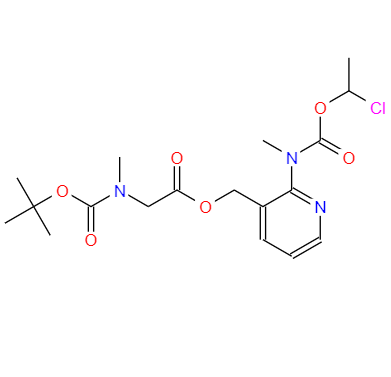 CAS：338990-31-1,中文名称：N-甲基-N-(3-[((N-叔丁氧羰基-N-甲基氨基)乙酰氧基)甲基]吡啶-2-基)氨基甲酸(1-氯乙基)酯