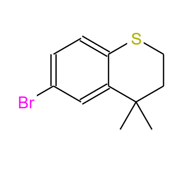 CAS：112110-44-8,中文名称：4,4-二甲基-6-溴二氢苯并噻喃 英文名称：6-BroMo-4,4-diMethylthiochroMan 