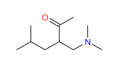 CAS: 91342-74-4,中文名称: 3-((二甲基氨基)甲基)-5-甲基-2-己酮 英文名称:3-(N,N-DiMethylaMinoMethyl)-5-Methyl-2-hexanone