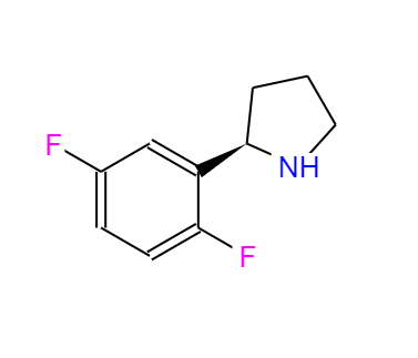 CAS： 1218935-59-1，中文名称： (R)-2-(2,5-二氟苯基)吡咯烷 