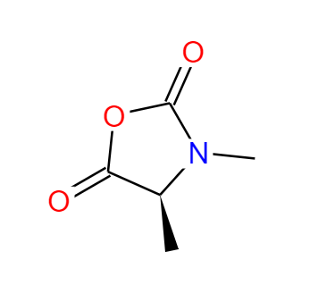 CAS： 58311-53-8，中文名称： (S)-3,4-二甲基恶唑烷-2,5-二酮 英文名称：(S)-3,4-Dimethyloxazolidine-2,5-dione 
