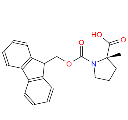 CAS： 167275-47-0，中文名称： (S)-1-(((9H-芴-9-基)甲氧基)羰基)-2-甲基吡咯烷-2-羧酸
