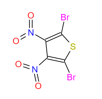 CAS： 52431-30-8，中文名称： 2,5-二溴-3,4-二硝基噻吩 英文名称：2,5-Dibromo-3,4-dinitrothiophene 