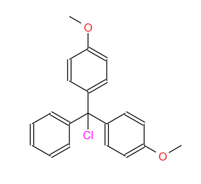 CAS： 40615-36-9，中文名称： 4,4'-双甲氧基三苯甲基氯 英文名称：4,4'-Dimethoxytrityl chloride 