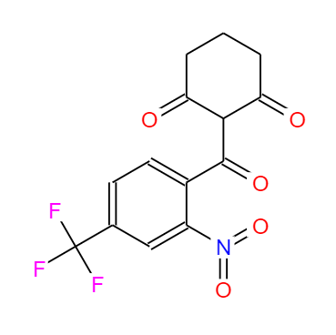 CAS： 104206-65-7，中文名称： 尼替西农 英文名称：2-(2-nitro-4-trifluoromethylbenzoyl)-1,3-cyclohexanedione 