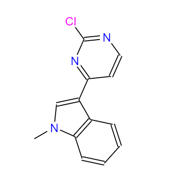 CAS: 1032452-86-0,中文名称: 3-(2-氯嘧啶-4-基)-1-甲基吲哚 英文名称:3-(2-chloropyriMidin-4-yl)-1-Methylindole