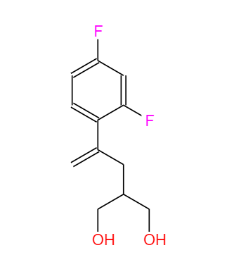 CAS： 165115-73-1，中文名称： 泊沙康唑中间体7 英文名称：1,3-Propanediol,2-[2-(2,4-difluorophenyl)-2-propen-1-yl] 