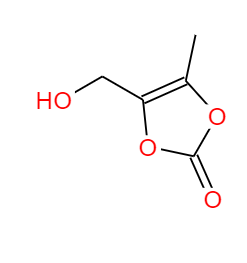 CAS： 91526-18-0，中文名称： 4-(羟甲基)-5-甲基-[1,3]二氧杂环戊烯-2-酮 英文名称：4-(Hydroxymethyl)-5-methyl-1,3-dioxol-2-one 