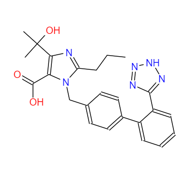 CAS： 144689-24-7，中文名称： 奥美沙坦 英文名称：Olmesartan 