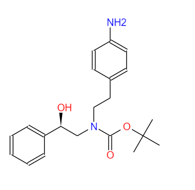 CAS： 223673-36-7，中文名称： N-[2-(4-氨基苯基)乙基]-N-[(2R)-2-羟基-2-苯基乙基]氨基甲酸叔丁酯