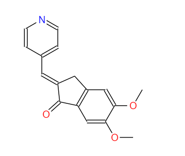 CAS： 4803-74-1，中文名称： 5,6-二甲氧基-2-(4-吡啶基)亚甲基-1-茚酮