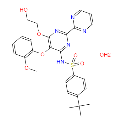 CAS： 157212-55-0，中文名称： 波生坦(水合物) 英文名称：Bosentan hydrate 