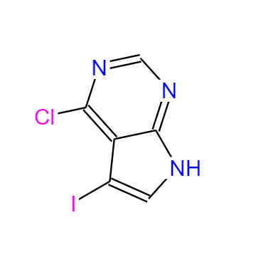 CAS： 123148-78-7,中文名称： 5-碘-4-氯-7H-吡咯并[2,3-d]嘧啶 英文名称：4-chloro-5-iodo-7H-pyrrolo[2,3-d]pyrimidine 