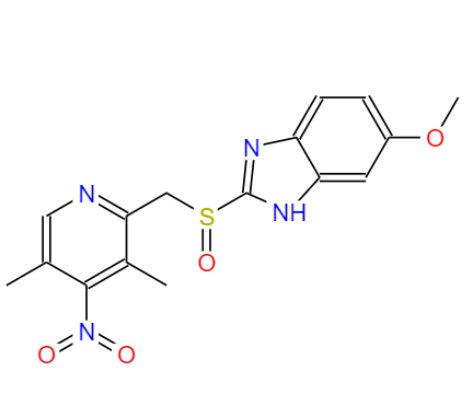 CAS： 317807-10-6，中文名称： rac 4-去甲氧基-4-硝基奥美拉唑 英文名称：rac 4-Desmethoxy-4-nitro Omeprazole 