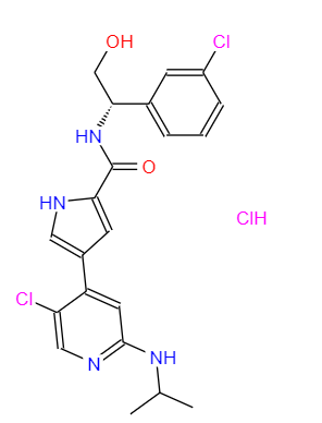 CAS： 1956366-10-1，中文名称： 优立替尼盐酸盐 英文名称：Ulixertinib hydrochloride 