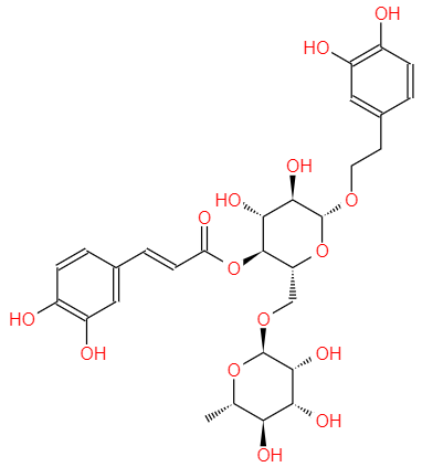 CAS： 79916-77-1，中文名称： 连翘酯苷A 英文名称：Forsythoside A 