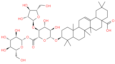 CAS： 59252-87-8，中文名称： 竹节参皂苷Ib 英文名称：Chikusetsusaponin Ib 