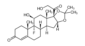 CAS： 1524-86-3，中文名称： 氢化曲安奈德 英文名称：9-Fluoro-16a,17-(isopropylidenedioxy)corticosterone