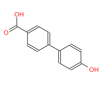 CAS： 58574-03-1，中文名称： 4'-羟基联苯-4-羧酸 英文名称：4'-Hydroxy-4-biphenylcarboxylic acid 