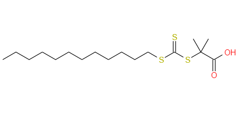 CAS: 461642-78-4,中文名称: 三硫代碳酸酯 英文名称:2-(Dodecylsulfanylthiocarbonylsulfanyl)-2-methylpropionic acid