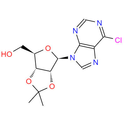 CAS： 39824-26-5，中文名称： 6-氯-9-beta-D-(2,3-异亚丙基)呋喃核糖基嘌呤