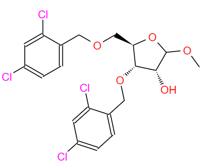 CAS： 636581-81-2，英文名称：Methyl 3,5-di-O-(2,4-dichlorobenzyl)-D-ribofuranoside 
