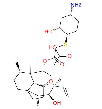 CAS： 1350636-82-6，中文名称： 醋酸来法莫林 英文名称：Lefamulin Acetate 