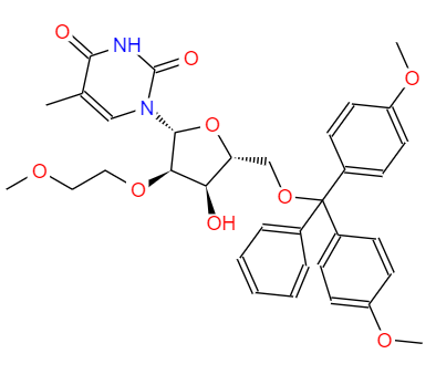  CAS： 163759-50-0，英文名称：5'-O-[Bis(4-methoxyphenyl)phenylmethyl]-2'-O-(2-methoxyethyl)-5-methyluridine