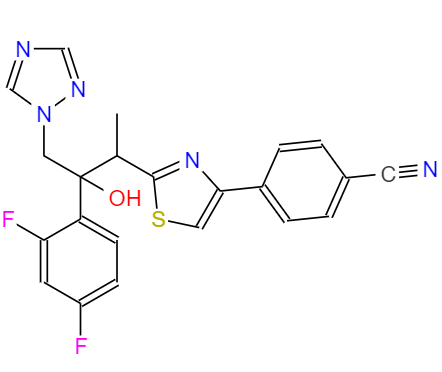 CAS： 170864-29-6，中文名称： 雷夫康唑 英文名称：Ravuconazole 