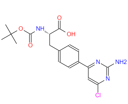 CAS：1033804-86-2，中文名称：(S)-3-[4-(2-氨基-6-氯嘧啶-4-基)苯基]-2-[(叔丁氧羰基)氨基]丙酸