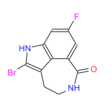 CAS：283173-80-8，中文名称： 瑞卡帕布中间体 英文名称：2-Bromo-8-fluoro-4,5-dihydro-1H-azepino[5,4,3-cd]indol-6(3H)-one 