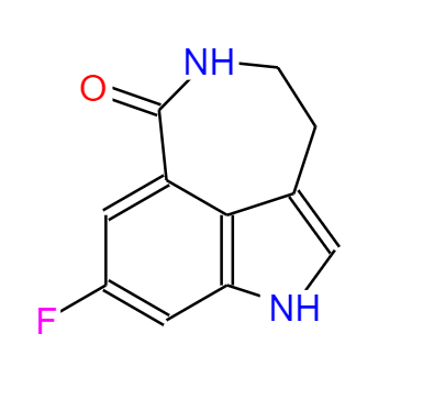 CAS： 1408282-26-7，英文名称：8-fluoro-3,4-dihydro-2H-azepino[5,4,3-cd]indol-1(6H)-one 