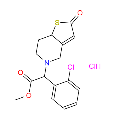 CAS： 109904-27-0，中文名称： 甲基(2-氯苯基)(2-氧代-2,6,7,7alpha-四氢噻吩并[3,2-c]吡啶-5(4H)-基)乙酸酯