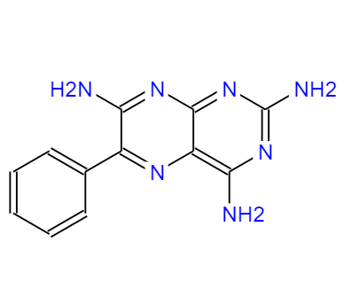 CAS： 396-01-0,中文名称： 三氨蝶啶 英文名称：Triamterene 