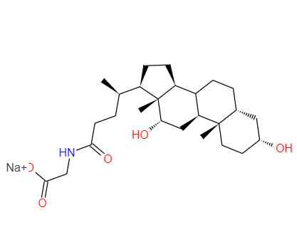 CAS： 16409-34-0，中文名称： 甘氨脱氧胆酸钠 英文名称：Glycodeoxycholic acid sodiuM sal 