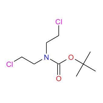 CAS： 118753-70-1，中文名称： N,N-双(2-氯乙基)氨基甲酸叔丁酯 英文名称：N-Boc-N,N-bis(2-chloroethyl)aMine 