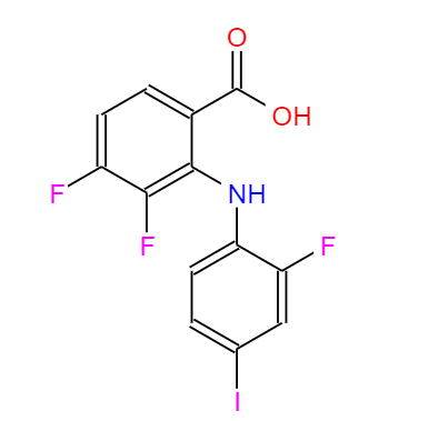  CAS： 391211-97-5，英文名称：2-(2-Fluoro-4-iodoanilino)-3,4-difluorobenzoic Acid