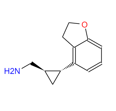 CAS： 1400898-49-8，中文名称： ((1R,2R)-2-(2,3-二氢苯并呋喃-4-基)环丙基)甲烷胺 