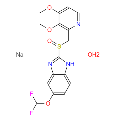 CAS： 164579-32-2，中文名称： 泮托拉唑钠水合物 英文名称：PantoprazoleSodiumSesquihydrate 