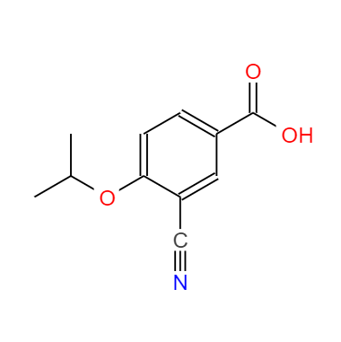 CAS： 258273-31-3，中文名称： 3-氰基-4-异丙氧基苯甲酸 英文名称：3-Cyano-4-isopropoxybenzoic acid 