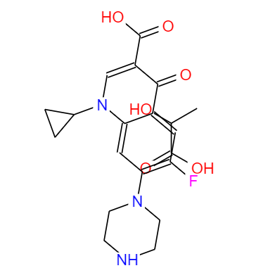 CAS： 97867-33-9，中文名称： 乳酸环丙沙星 英文名称：CIPROFLOXACIN LACTAT 
