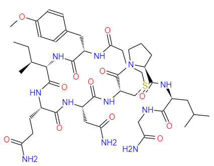  CAS： 37025-55-1，中文名称： 卡贝缩宫素 英文名称：Carbetocin Acetate
