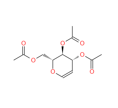 CAS： 2873-29-2，中文名称： 乙酰化葡萄烯糖 英文名称：Tri-O-acetyl-D-glucal 